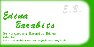 edina barabits business card